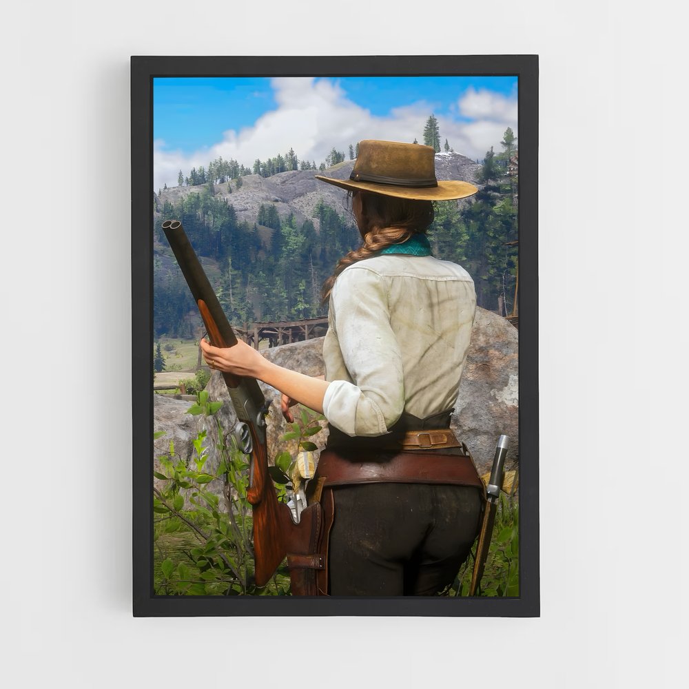 Poster La Frontière Sanguinaire – affiche Red Dead Redemption (vue 2)